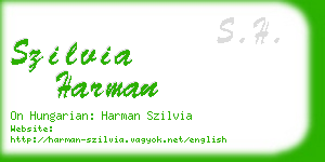 szilvia harman business card